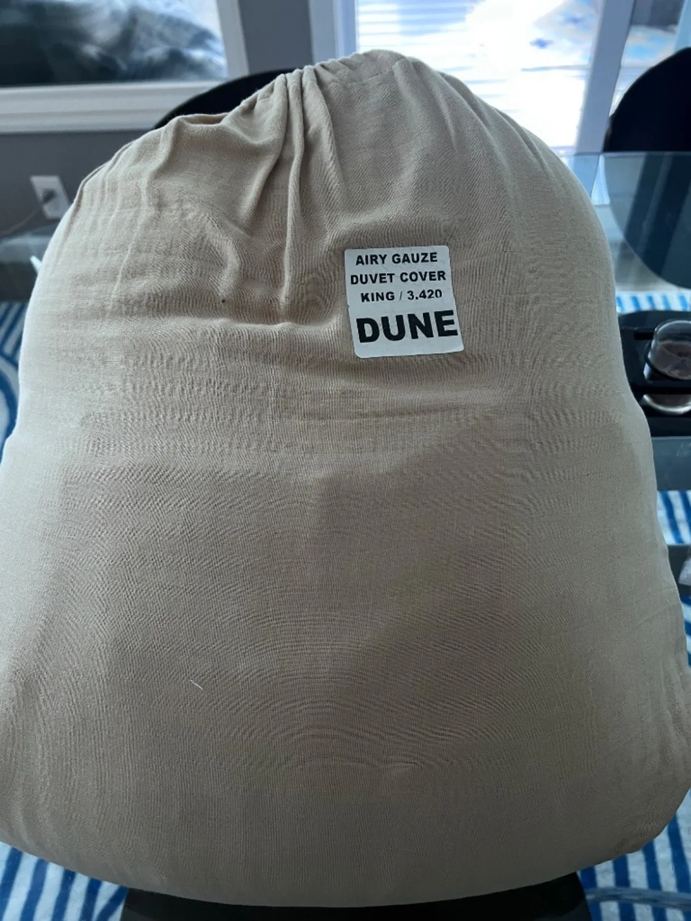 New Quince Organic Cotton Gauze Duvet Cover Dune Tan King / California King